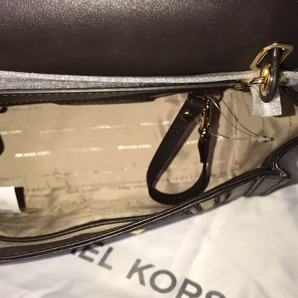 Michael Kors Whitney brown pale gold satchel bag - Picture 9 of 12
